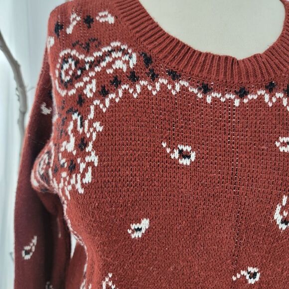 Madewell burnish mahogany bandana sweater - Picture 3 of 9